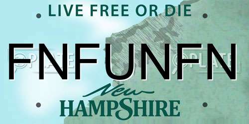 FNFUNFN New Hampshire License Plate