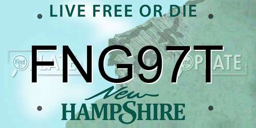 FNG97T New Hampshire License Plate