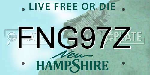 FNG97Z New Hampshire License Plate