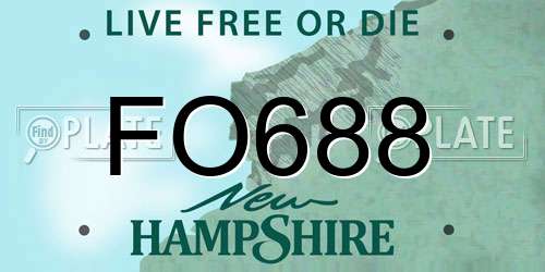 FO688 New Hampshire License Plate