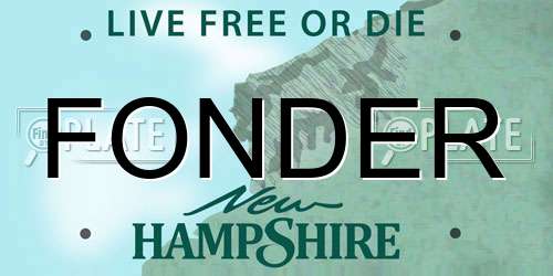 FONDER New Hampshire License Plate