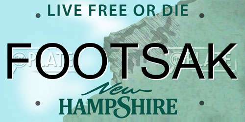 FOOTSAK New Hampshire License Plate