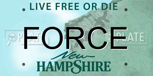 FORCE New Hampshire License Plate