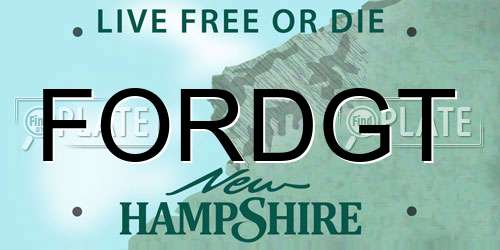 FORDGT New Hampshire License Plate