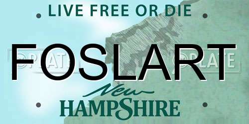 FOSLART New Hampshire License Plate