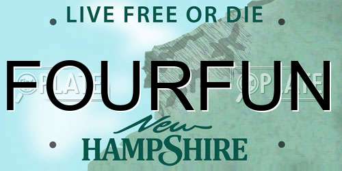 FOURFUN New Hampshire License Plate