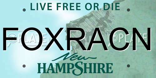 FOXRACN New Hampshire License Plate