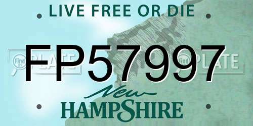 FP57997 New Hampshire License Plate