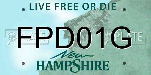 FPD01G New Hampshire License Plate