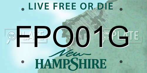 FPO01G New Hampshire License Plate