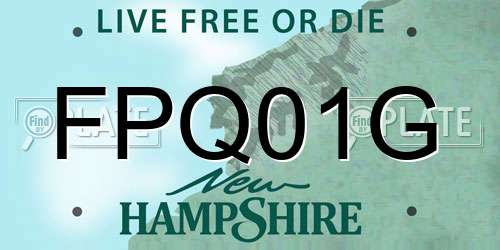 FPQ01G New Hampshire License Plate