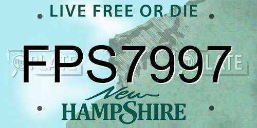 FPS7997 New Hampshire License Plate
