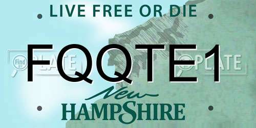 FQQTE1 New Hampshire License Plate