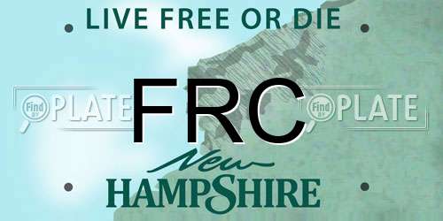 FRC New Hampshire License Plate