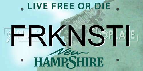 FRKNSTI New Hampshire License Plate