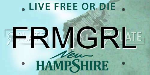 FRMGRL New Hampshire License Plate