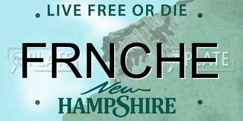 FRNCHE New Hampshire License Plate