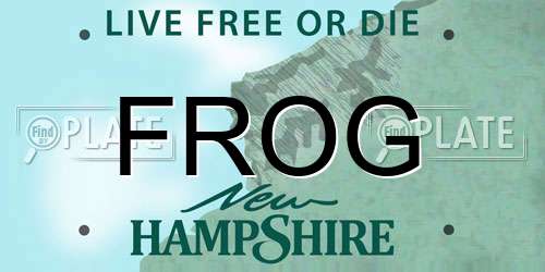 FROG New Hampshire License Plate