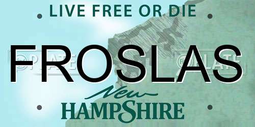 FROSLAS New Hampshire License Plate