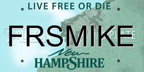 FRSMIKE New Hampshire License Plate
