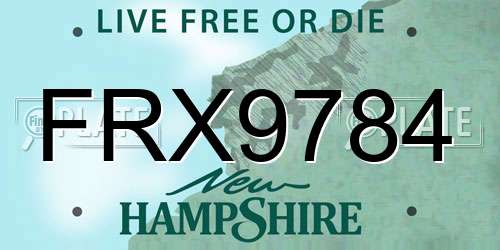 FRX9784 New Hampshire License Plate
