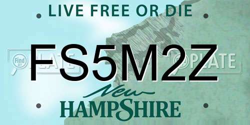 FS5M2Z New Hampshire License Plate