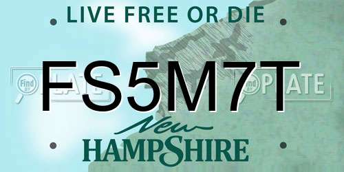 FS5M7T New Hampshire License Plate
