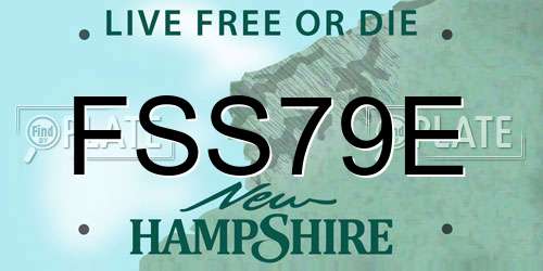 FSS79E New Hampshire License Plate