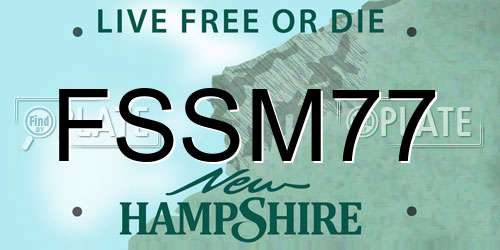 FSSM77 New Hampshire License Plate