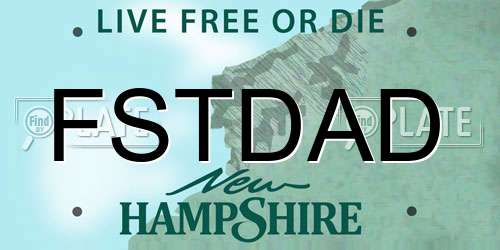 FSTDAD New Hampshire License Plate