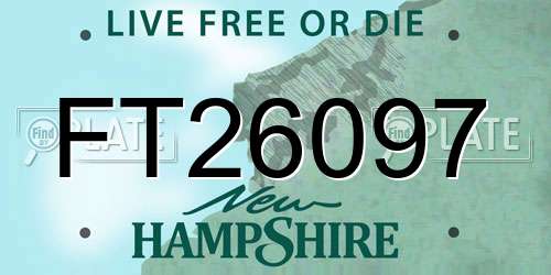 FT26097 New Hampshire License Plate