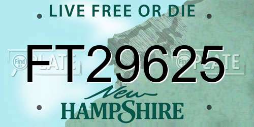FT29625 New Hampshire License Plate