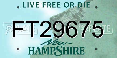 FT29675 New Hampshire License Plate