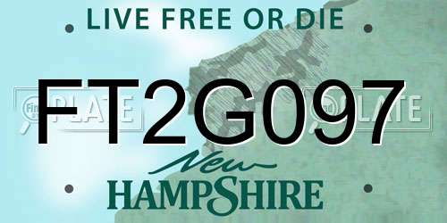 FT2G097 New Hampshire License Plate