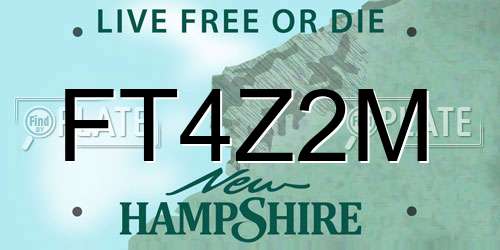 FT4Z2M New Hampshire License Plate