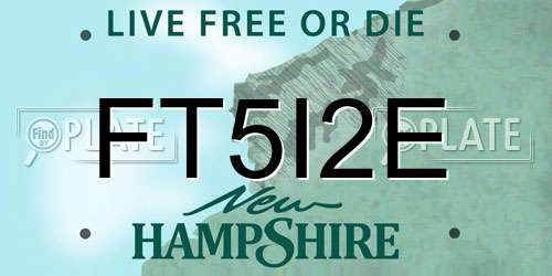 FT5I2E New Hampshire License Plate