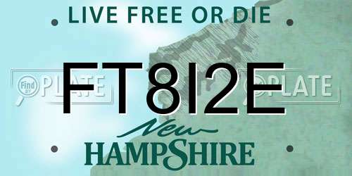 FT8I2E New Hampshire License Plate