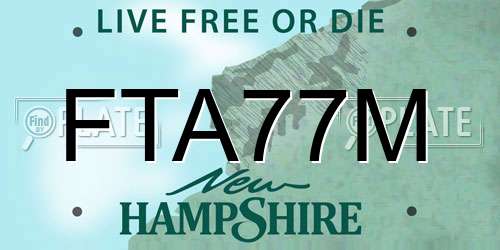 FTA77M New Hampshire License Plate