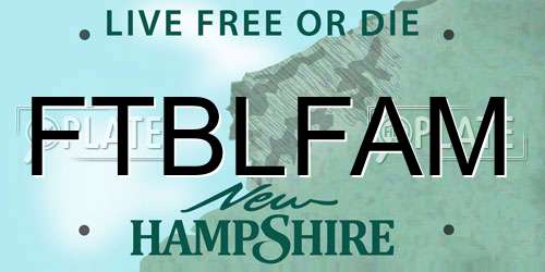 FTBLFAM New Hampshire License Plate