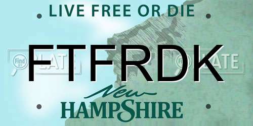 FTFRDK New Hampshire License Plate