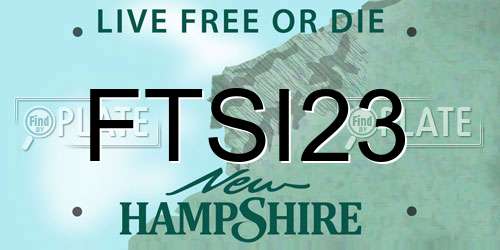 FTSI23 New Hampshire License Plate