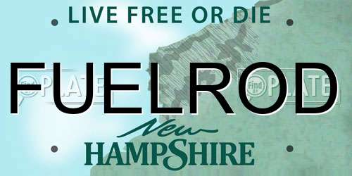 FUELROD New Hampshire License Plate
