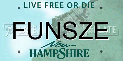 FUNSZE New Hampshire License Plate