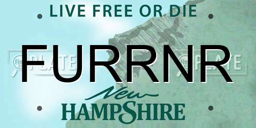 FURRNR New Hampshire License Plate