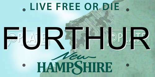FURTHUR New Hampshire License Plate