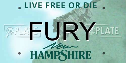 FURY New Hampshire License Plate