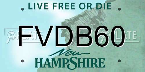 FVDB60 New Hampshire License Plate