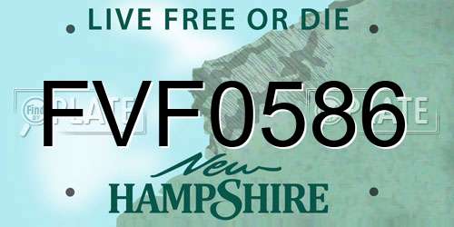 FVF0586 New Hampshire License Plate