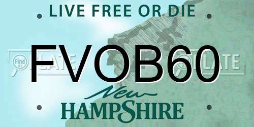 FVOB60 New Hampshire License Plate