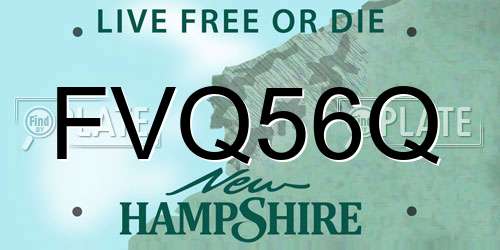 FVQ56Q New Hampshire License Plate